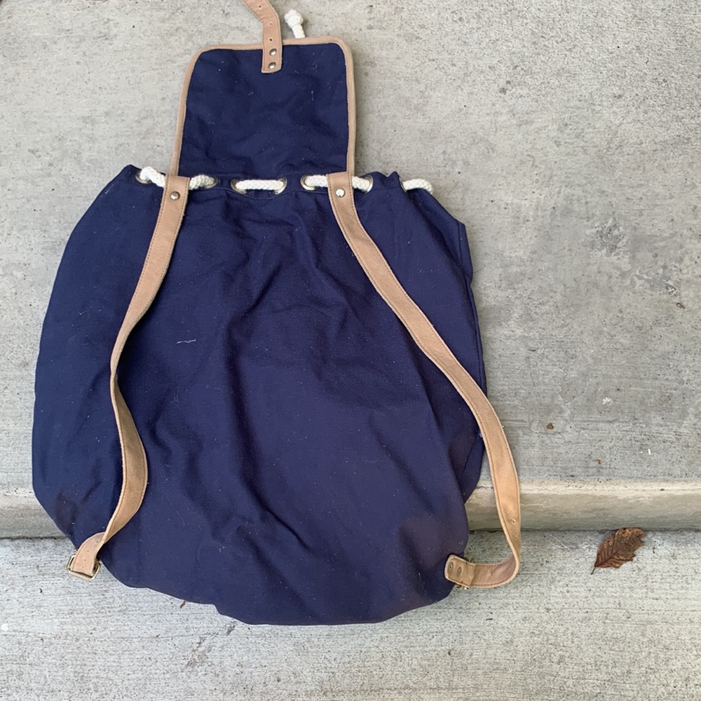 Drawstring Backpack Canvas Material Very Nautical - image 3